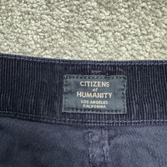 Citizens Of Humanity Georgia High Rise Bootcut Corduroy Pants Women 31 Navy Blue - Picture 7 of 16